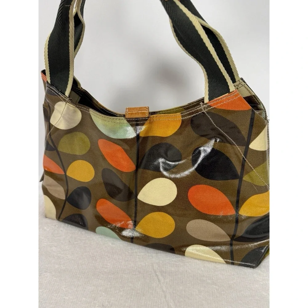 Orla Kiely Etc PVC Tote Bag Retro Stem Leaf Print Shoulder Handbag
